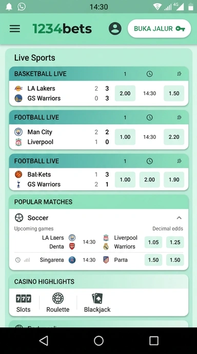 Tampilan link alternatif 1234bets