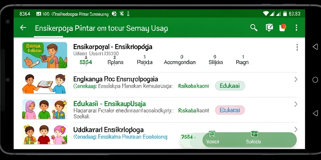 Antarmuka aplikasi 8364 yang interaktif dan informatif