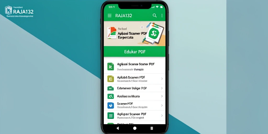 Antarmuka RAJA132 menampilkan fitur pemindaian PDF yang mudah digunakan.