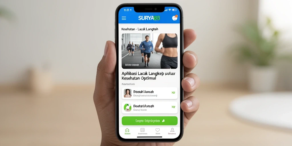 Tampilan antarmuka utama SURYA88 saat melacak langkah.